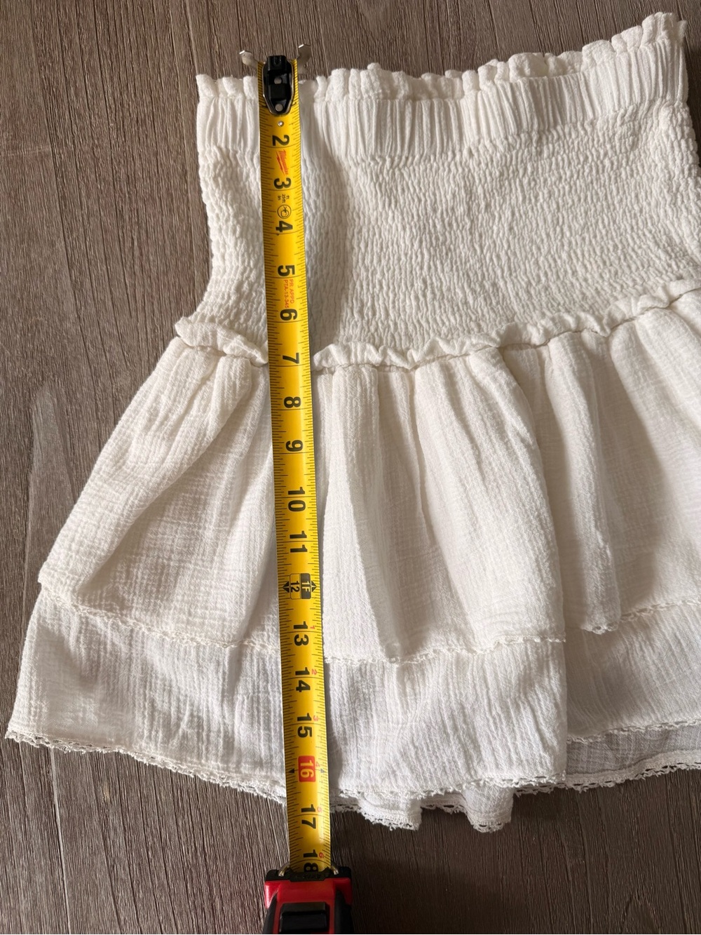 Heartland White Tiered Mini Skirt Fairy Cottagecore Size XS S - Picture 6 of 6